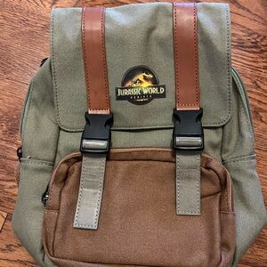Jurassic World Kids Explorer Backpack - Olive and Brown BRAND NEW, NEVER USED